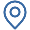 Blue map location pin icon